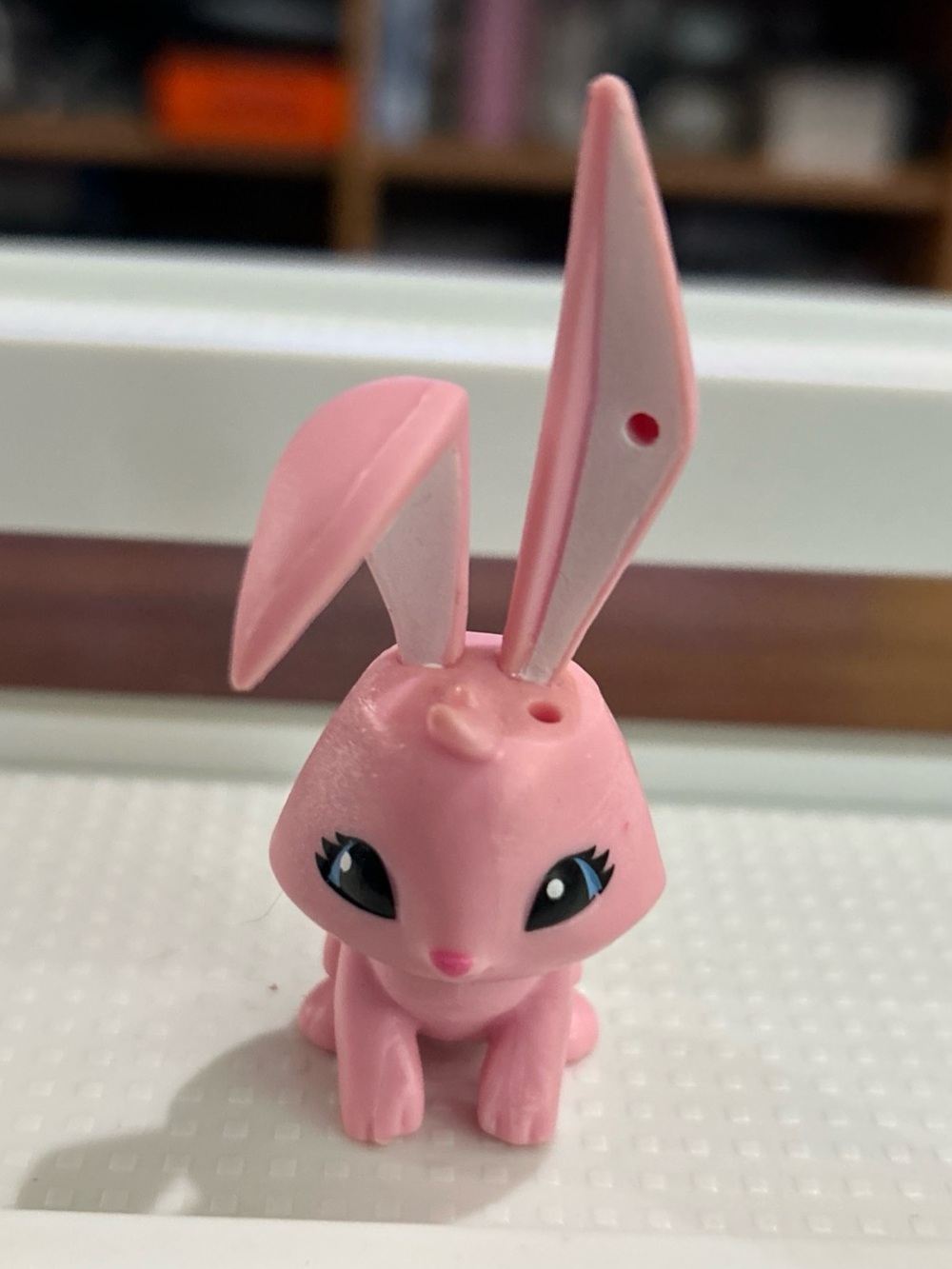 Animal Jam Sunny Bunny Figure 2016 Pink With White Ears Blue Eyes 2.5”